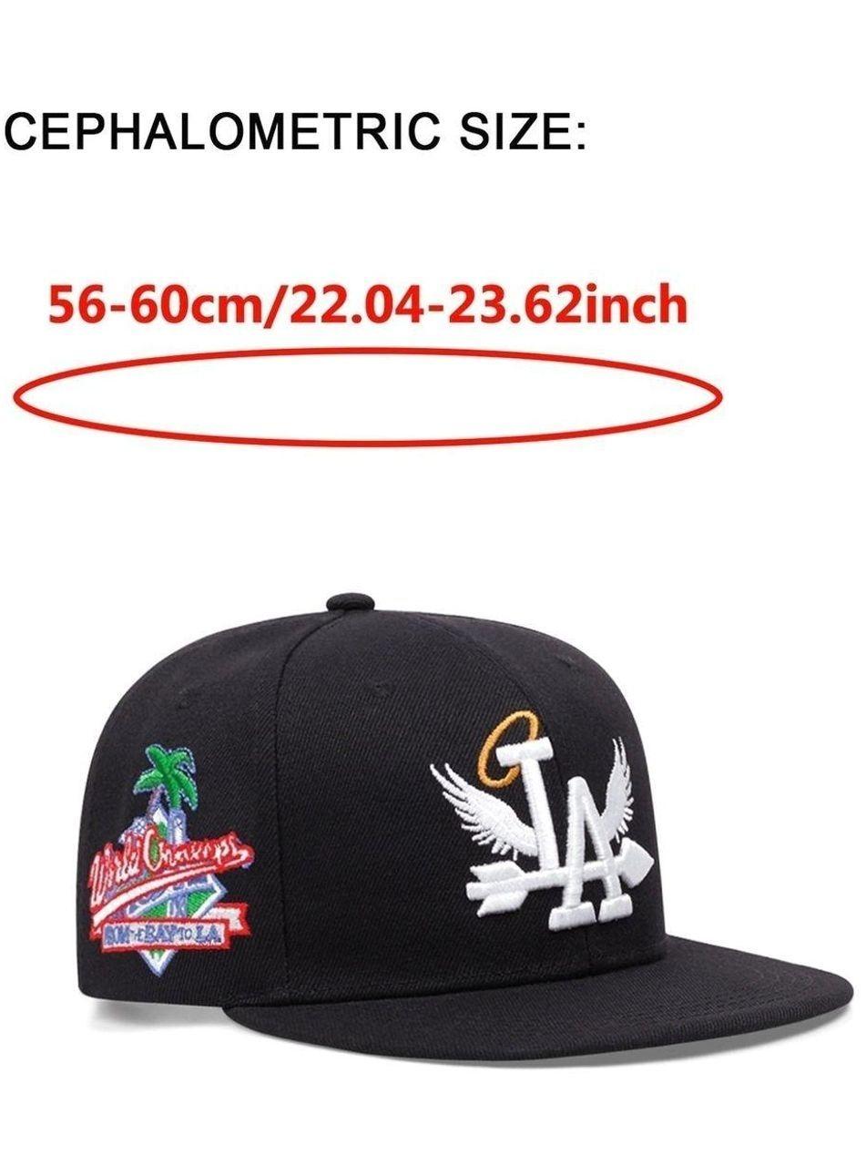 2026 New Personalized Creative Baseball Hat LA Wings Side Coconut Embroidered Skateboarding Hat Street Fashion Hip Hop Hat Outdoor Leisure Sports Sunshade Hat Daily Commuter Decorative Hat Male Female Same Style Flat Edge Hat