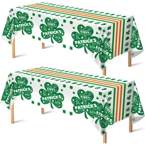 1pc St Patrick's Day Tablecloth - St Patrick's Day Decor - Shamrock Decorations - St Patrick's Day Accessories | St Patrick's Day Decorations | St. Patrick's Day Decorations,54" X 108" Party Decoration Supplies