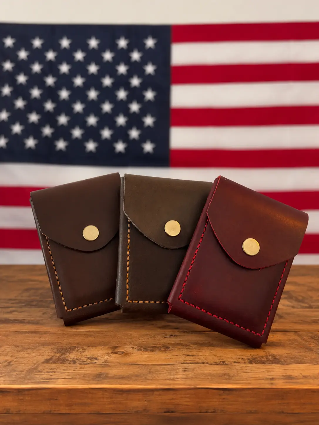 Heritage Vertical Leather Wallet, Handmade Slim Minimalist Cash Wallet, Wax Pull-Up Leather