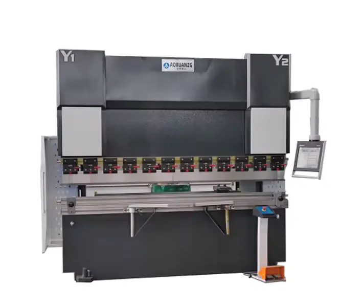 Automatic CNC Hydraulic Press Brake with Delem DA58T Controller, Digital Control Metal Bending Tool for Aluminum Sheets