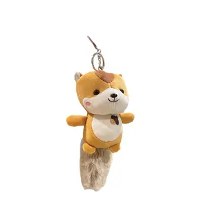 FluffySquirrel Plush Phone Charm – Cute Squirrel Keychain & Bag Pendant for Girls, Couples & Gifts