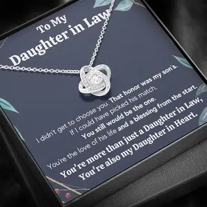 Daughter-in-Law Necklace Gift from Mother-in-Law, To My Daughter-in-Law Honor Pendant Jewelry with Message Card and Gift Box, Gift for Daughter-in-Law