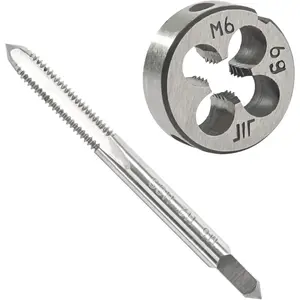 M6 x 1.0 Metric Tap and  Set, M6 X 1.0mm HSS Machine Thread Tap and M6 X 1mm Alloy Tool Steel Round Thread  Right Hand