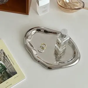 Ceramic Decorative Plate, Cloud Design Jewelry Storage Tray, Perfect Home Decor & Christmas/new Year Gift for Him Her