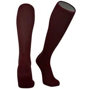 Allsport Knee High Socks - Moisture Wicking Athletic Tube Socks with Arch and Ankle Support (Maroon)