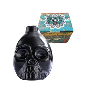 Authentic Aztec Death Whistle - Loud Signal or Screaming - Unique Instrument for Collectibles, Pranks, Goth Halloween Weird Gifts, Ancient Sounding War Horn Silbato de la Muerte Decor prank  toys great gift idea