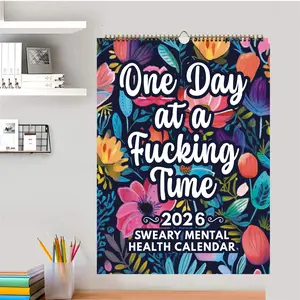 2026 Funny Sweary Mental Health Wall Calendar - Anxiety Management & Humor - 2026 Swear Calendar - Unique Wall Calendar for Daily Routine