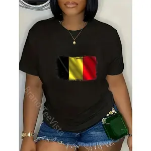 100% Cotton Belgium Belgian National Flag T-Shirt