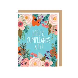 Spanish Floral Birthday Card