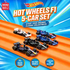 MINISO x Hot Wheels Formula 1 5-Pack Die-Cast Race Cars | Collectible Toy Car Set for Kids, Racing Fans & Gifts