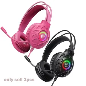 S200 Wired Gaming Headset Ps5, LED Heavy Bass, Suitable for School, Tablet, PC, TV, Phone, Travel Gift, Birthday, Easter, Boy, Girlfriend