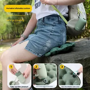 Outdoor inflatable cushion, easy to store, travel-friendly, thickened cushion
