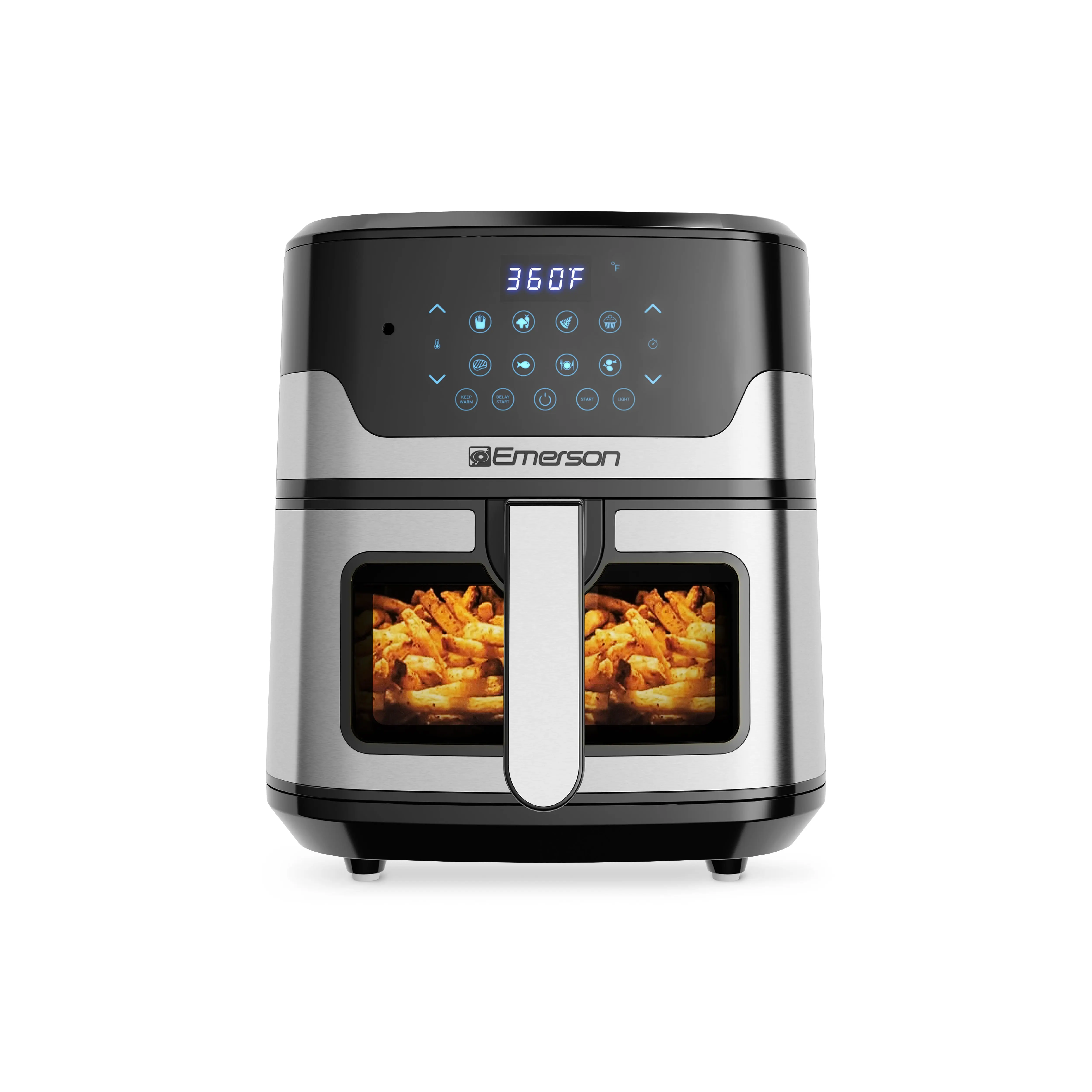 Emerson SmartVoice Voice Control Air Fryer - 5.3QT 6-in-1 Kitchen Appliance with 100+ Built-in Voice Commands, 100% Private Smart Cooking, Easy for Elderly Users & Low-Vision Users, Model ES5503