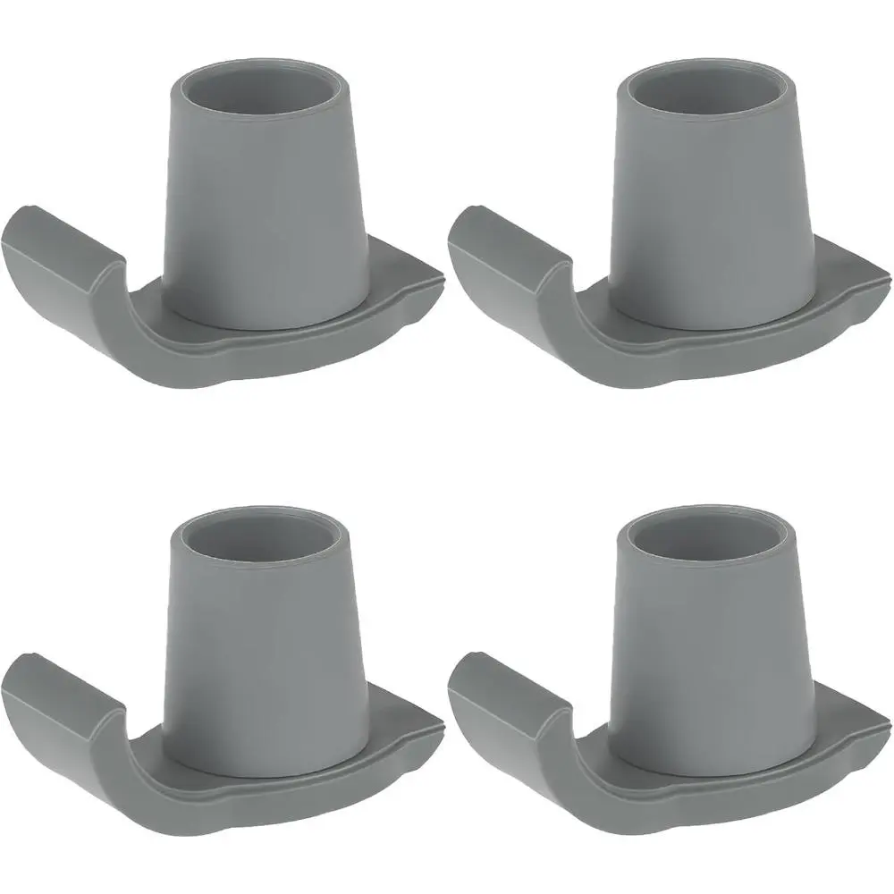 4 Pcs Heavy Duty Rubber Walker Glide Skis, Universal Fit Feet Replacement For Walker (Grey)