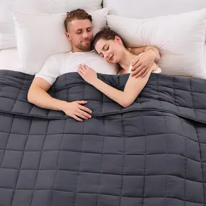 King Size for Adults (20 lbs, 80" x 87", Grey) Cooling Blanket for Sleeping Perfect for 190-210 lbs, Breathable Blanket for Adults & Couple All Season, Machine Washable