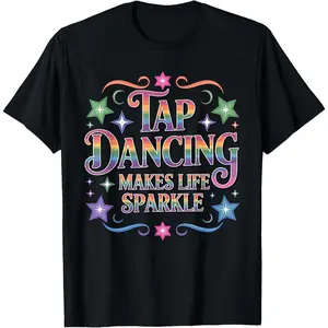 Women's 100% Cotton Short-Sleeve Casual T-Shirt - Tap Dance Art Garment for Tap Dance Enthusiasts, Breathable Fabric for Tropical Wear