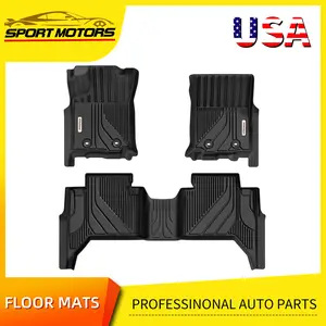 OEDRO Floor Mats for Toyota Tacoma 2016-2023 Automatic ONLY, Custom Fit Tacoma Car Mats, All-Weather TPE Front and Rear Row Floor Liners, Black all  weather  floor  mats cargo mat fit