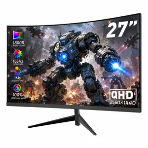 27 Inch QHD 1440p Gaming Monitor, 165Hz 1ms Response Time, Adaptive Sync, HDMI DisplayPort, Ultra-Slim Bezel, Tilt Adjustable for PC Console Gaming