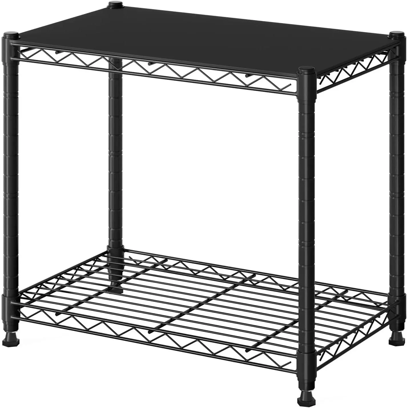 23” Adjustable 2-Tier Steel Storage Shelves – Heavy Duty Rack for Garage, Laundry Room, Greenhouse & Potted Plant Shelving