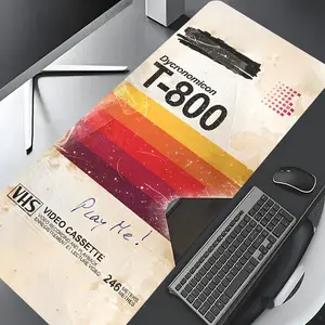 VHS Game Console Pattern Mouse Pad, Rectangle Gaming Mouse Pad, Office Desk Keyboard Mat for Home Office Desk, Gaming Mousepad