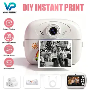 2026 New Instant Print Camera, Dual Lens Selfie Digital Camera with Fun Filters & Stickers, Zero Ink Portable Toy Camera, Includes 32GB Memory Card & 3 Rolls Photo Paper, Perfect Christmas & Birthday Gift for Boys Girls | TikTok Shop