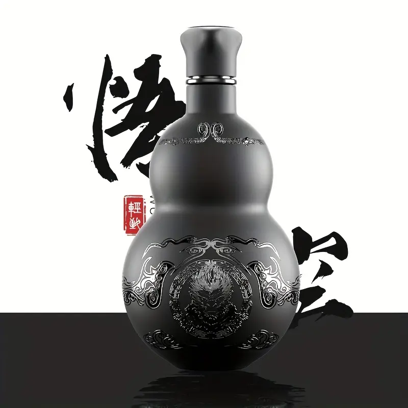 Wukong Monkey King 16Oz Gourd-Shaped Sporty Portable Stainless Steel Insulated Water Bottle - BPA-Free Metal Flask, Hand Wash Only Containers for Sports, Travel
