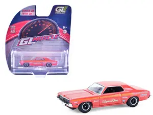 1969 Mercury Cougar Eliminator "Dyno Don" Red with Orange Stripes "GreenLight Muscle" 1/64 Diecast Model Cars by Greenlight
