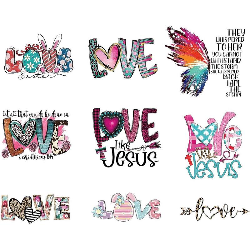 10 count Small Size Butterfly Iron On Decals Thermal Transfer Stickers for Clothing Heat Press Decoration Appliqued Sublimation Patches Iron On Transfer Designs Heat Press Vinyl for Shirts