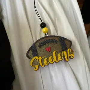Steelers Football Car Freshie - Bubblegum Scented - Snack - Perfect for Fans