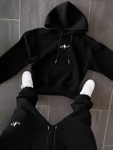 Men's Drawstring Hoodie and Sweatpants Set, Star Print Design, Casual Home Wear, Fashionable and Trendy, Youthful Campus Style