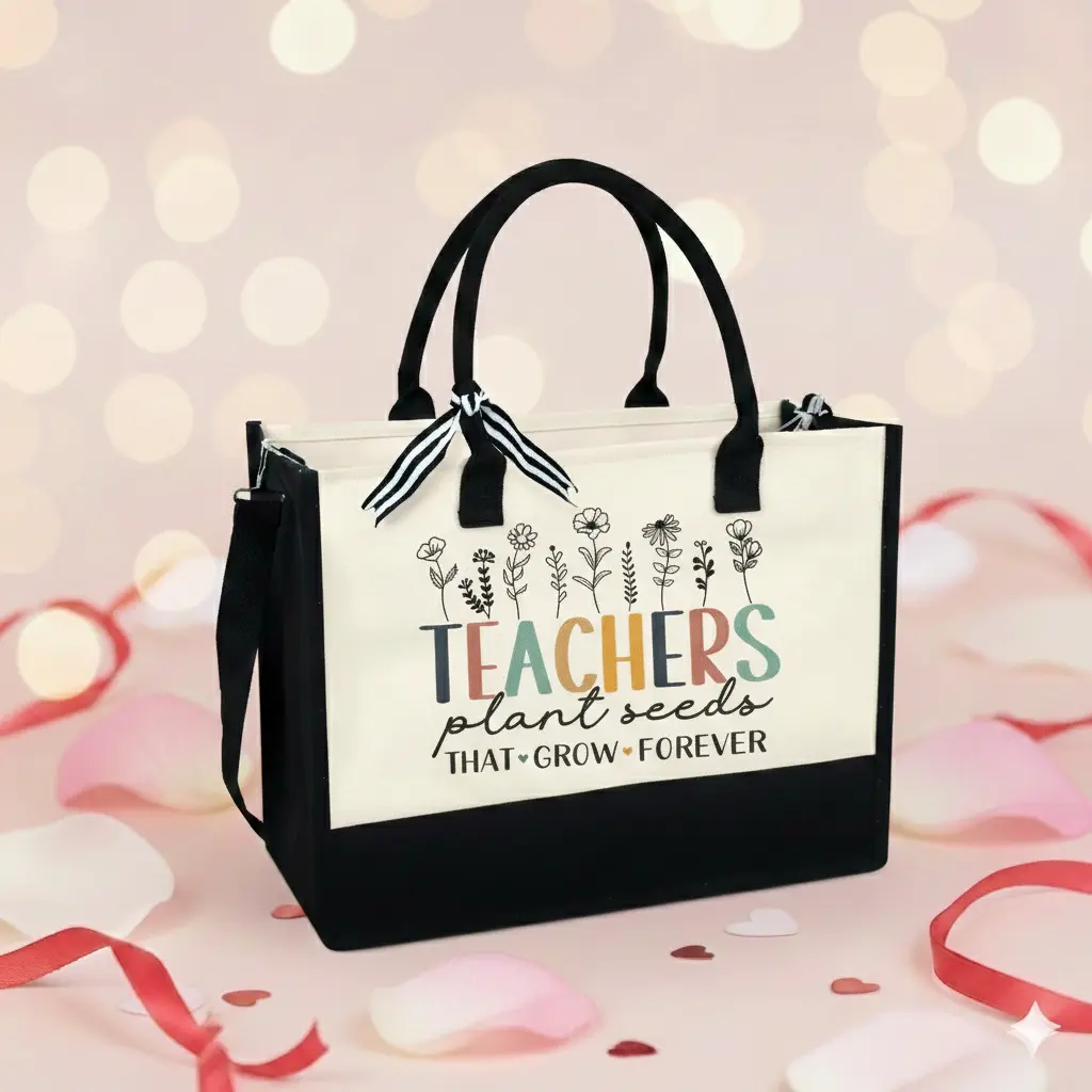 BACK TO SCHOOL TOTE BAG - Teacher Appreciation & Day Gifts - Canvas Tote Bag 13oz With Zipper