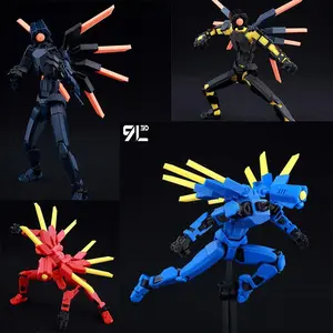 9L3D PrintedV1 Series Anime Characters Lucky13 Dummy13 Ultrakill Multi-Jointed Deformable Body Posing Model Multi-color Toy Gift