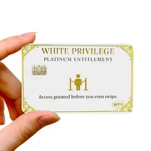 White Privilege Platinum Entitlement Vinyl Credit Card Cover Sticker Skin - Waterproof & Removable Protective Layer for Everyday Use