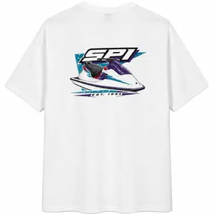 SPI Jetski Graphic Tee Shirt, Casual Short-Sleeve Top for Water Sports Enthusiasts