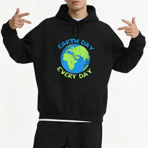Everyday Earth Day Hoodie – Long Sleeve Comfort with Planet Design