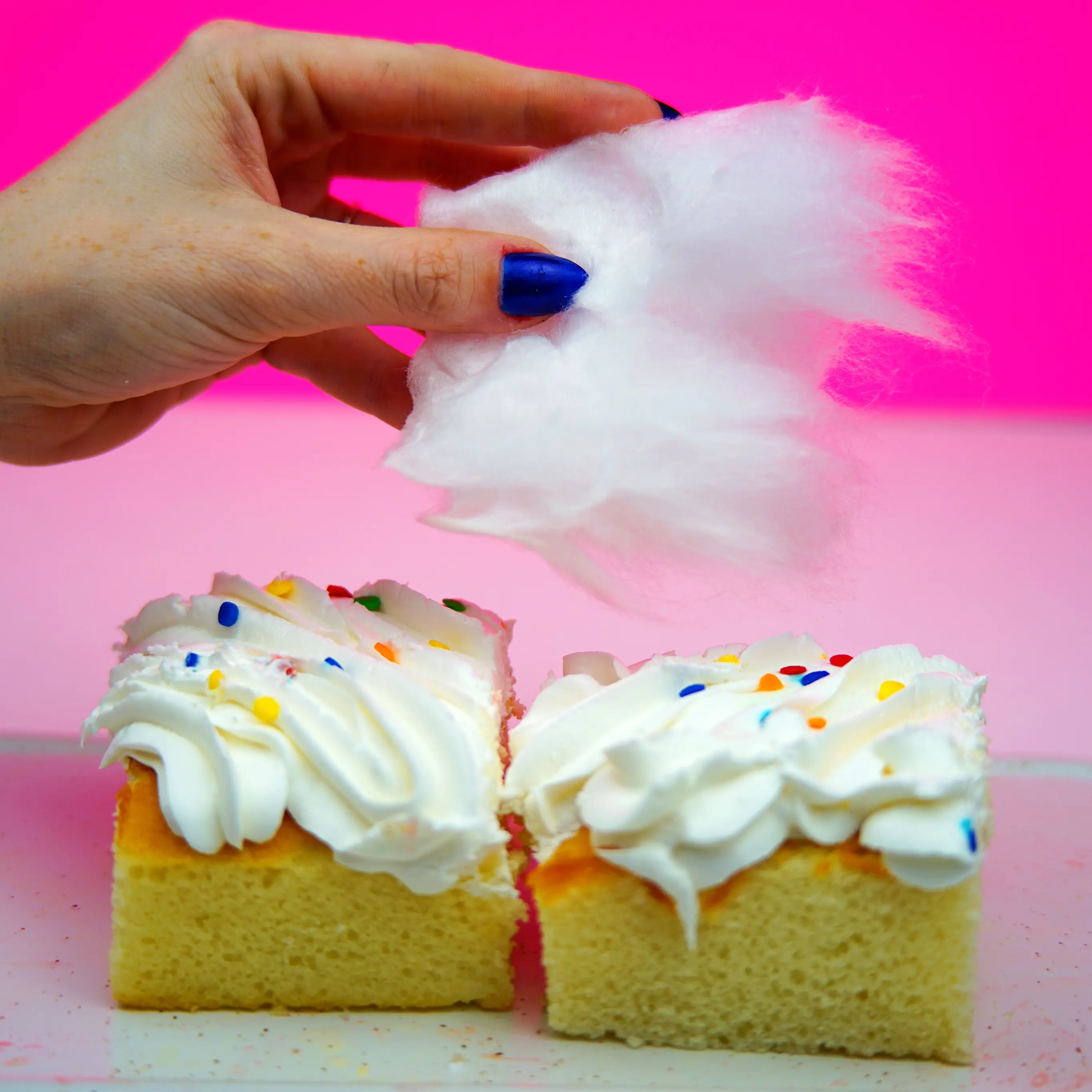 Birthday Cake Flavored Cotton Candy - Sweet Snack Candy Snack Sweet