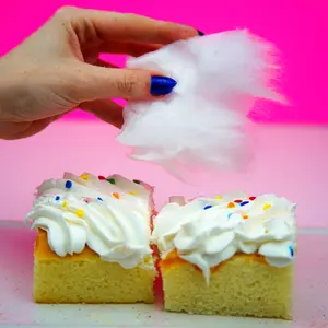 Birthday Cake Flavored Cotton Candy - Sweet Snack Candy Snack Sweet