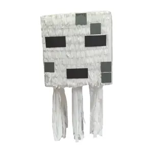 White Ghost Pixelated Theme Pinata White Ghost Pixelated Theme Pinata Fully Assembled Ready to Use