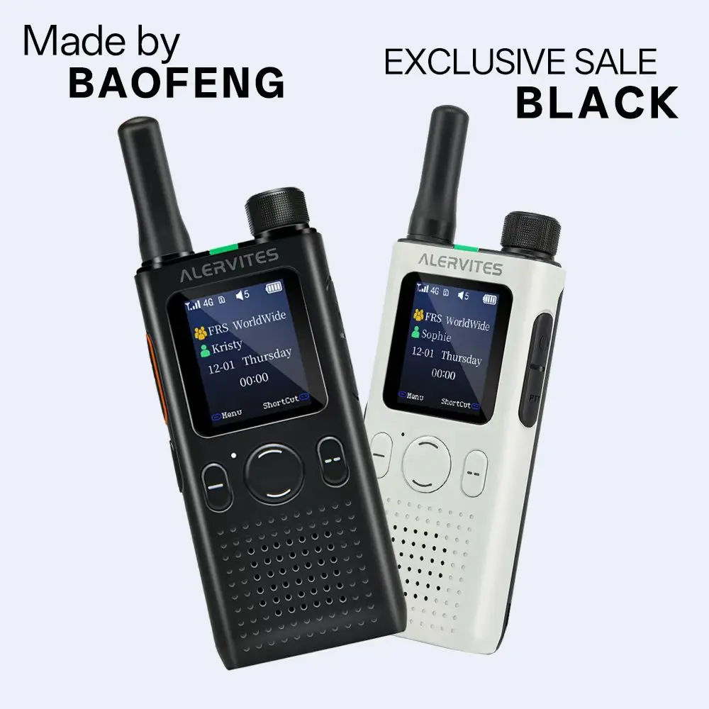 Alervites AT1 Portable PoC Walkie Talkie - Lifetime Free No Hidden Fees, Supports Multiple Groups, Fast Team Setup, 5000mi Long Range, Business-Focused, Engagement-Ready, Includes Batteries，Outdoor Camping, Logistics