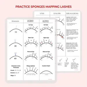 Eyelash Sponges for Practice with Map Kit Eyelash Sponges for Practice with Map Kit