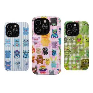 Fuggler Monster Phone Case, Funny Ugly-Cute Aesthetic Blue & White Striped Pattern, Tough Shockproof Durable Protective Cover, Compatible with iPhone 11-17 Pro Max/Plus and Samsung Galaxy S23-25