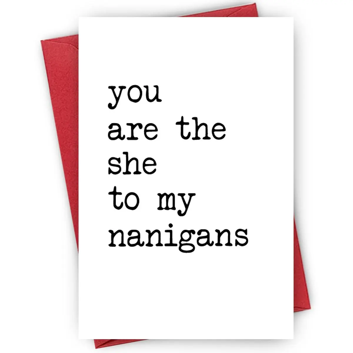 Playful Love Note Card & Envelope Gift for Girlfriend, Boyfriend, Best Friend, Couple, Anniversary, Valentine's Day, Quirky Handwritten Keepsake with Asymmetrical Text