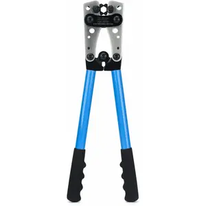 iCrimp  Terminal Crimper for Heavy Duty Copper Wire Lugs,  Ends from AWG 8-1/0, Ground Lug Cimper Tool