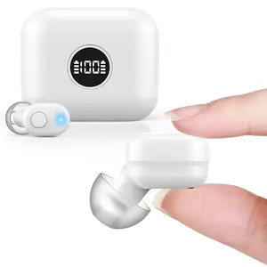 Rechargeable Hearing Aids for Mild to Moderate Hearing Loss, 33dB Gain Digital Noise Cancellation with 98% Noise Reduction, Invisible CIC Design with Charging Case, 5 Sizes Ear Domes, 100H Standby (Pair)
