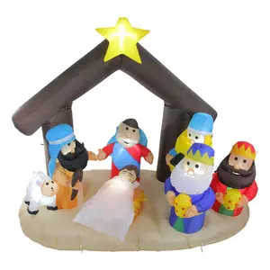 Northlight 6' Inflatable Nativity Scene Lighted  Outdoor Decor