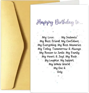 Romantic Birthday Card for Husband Wife, Funny Birthday Card for Boyfriend Girlfriend, Bday Greeting Card for Men Women, Happy Birthday To My One and Only