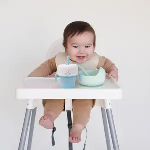 Baby's Brew Bite Size Bundle - 2-n-1 Snack Cup, Silicone Feeding Bowl, & Gentle Spoons for Toddler Mealtime Safe BPA-Free Spill-Proof Mess-Free