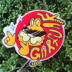 Garfield Funky Waterproof Vinyl Glossy Sticker
