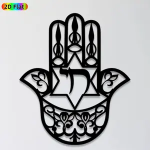 [1pc] Hamsa Hand Metal Wall Art Hamsa Hand Statue Mural, Ideal Gift for Hanukkah, Passover, Weather-Resistant Metal Wall Decor Wall Sculptures, Perfect for Home Wall & Garden Fence, Judaica Culture Enthusiasts