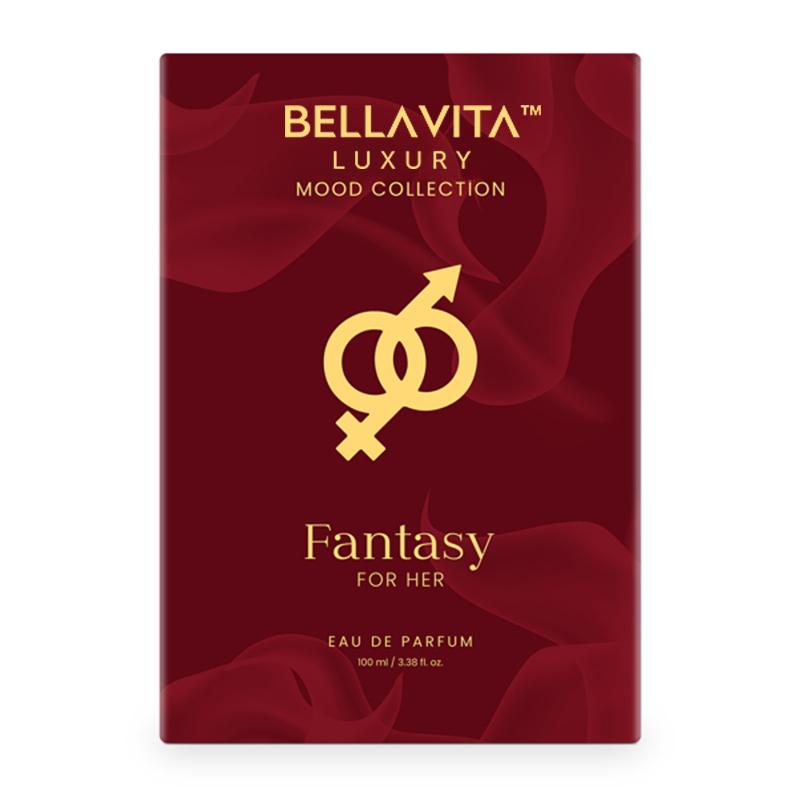 BellaVita Luxury’s Mood Collection Fantasy for Her | EDP | Pink Pepper, Jasmine, Patchouli | Premium Long-Lasting Fragrance for Women | 3.38 Fl.oz